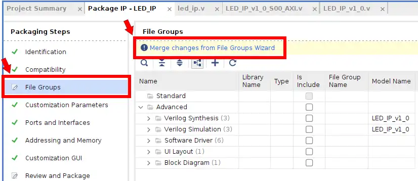 IP Packager Merge Files