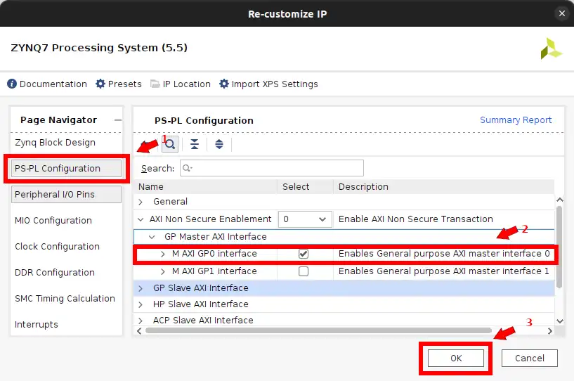 Enable AXI Lite Interface